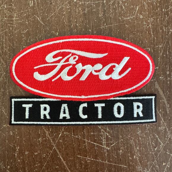 FORD Tractor red black Sew on Patch‎ Unused - Picture 1 of 3